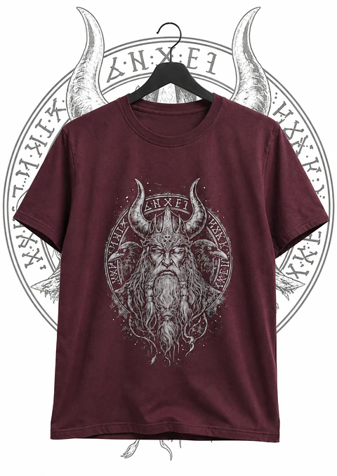 Polera Odín "Padre de todos" Burdeo
