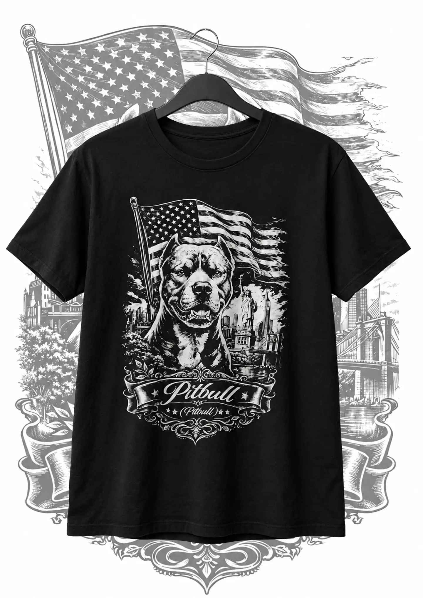 Polera Pitbull negro 1