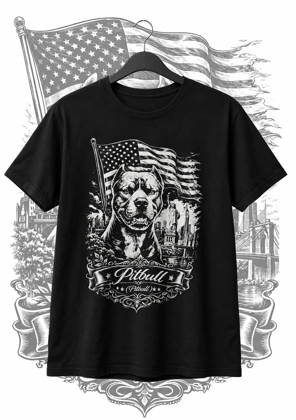 Polera Pitbull negro 1
