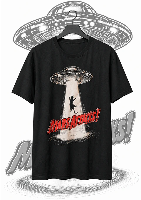 Polera Mars Attacks! Negro