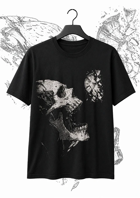 Polera memento mori Negro