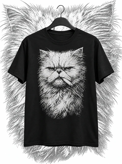 Polera Bad Cat Negro