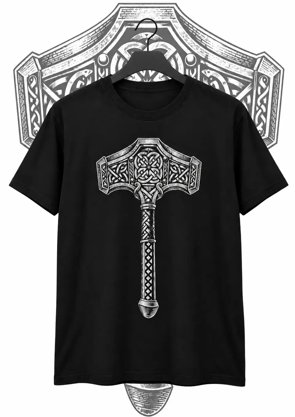Polera Mjolnir de Thor Negro 1