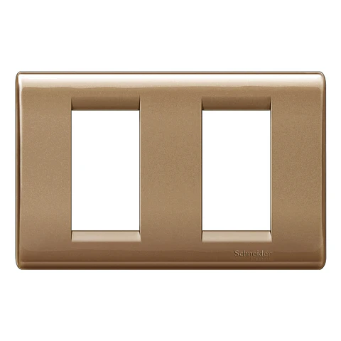 Placa modular Clasic Habit-21 2 módulos con soporte - Bronce