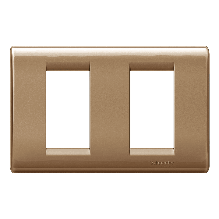 Placa modular Clasic Habit-21 2 módulos con soporte - Bronce 1