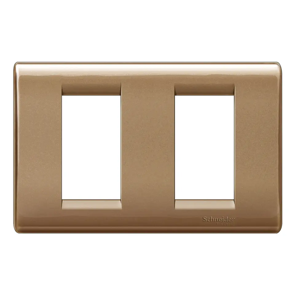 Placa modular Clasic Habit-21 2 módulos con soporte - Bronce 1