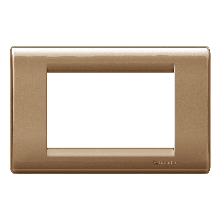 Placa modular Clasic Habit-21 3 módulos con soporte - Bronce 1