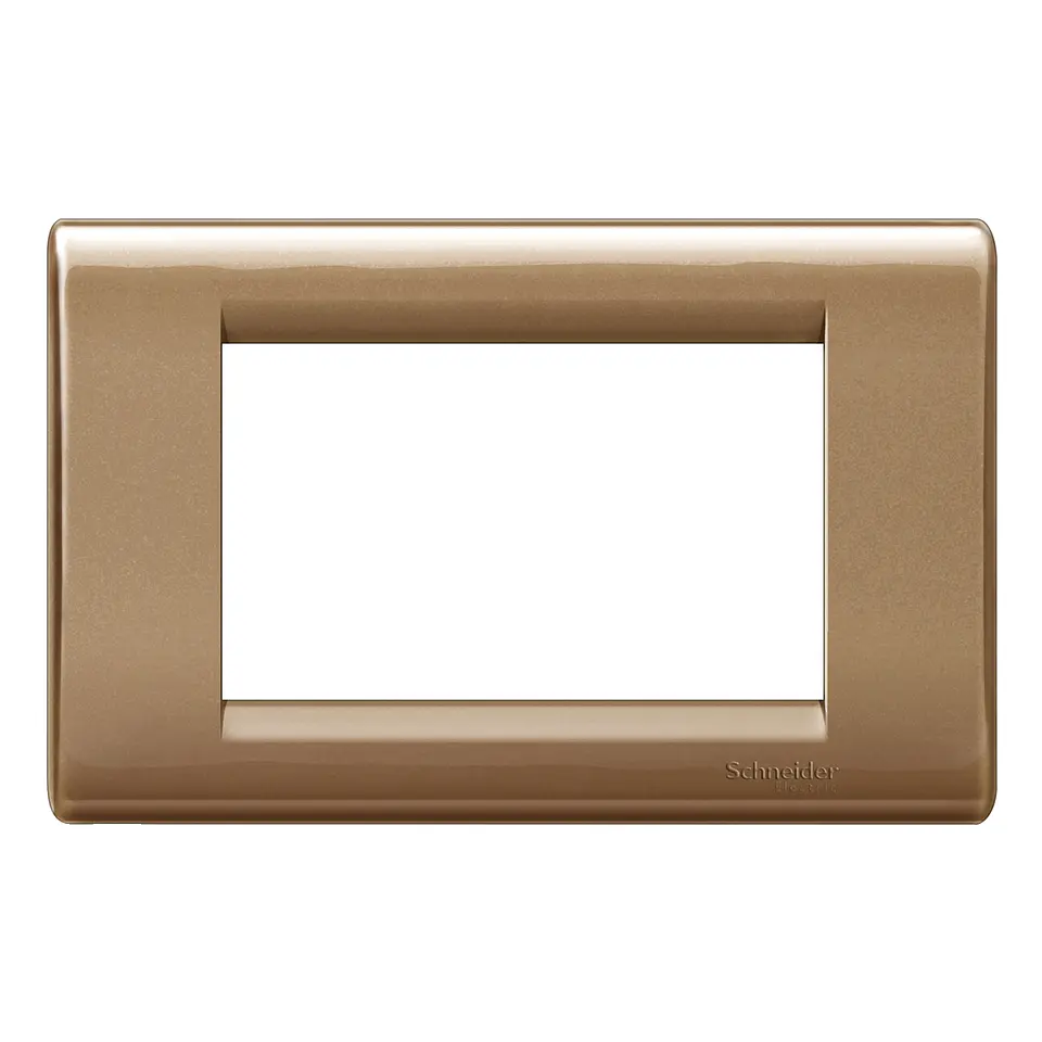 Placa modular Clasic Habit-21 3 módulos con soporte - Bronce 1
