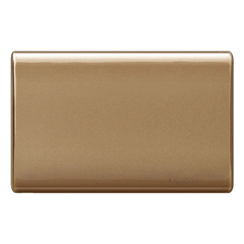 Placa modular Clasic Habit 21 ciega con soporte - Bronce