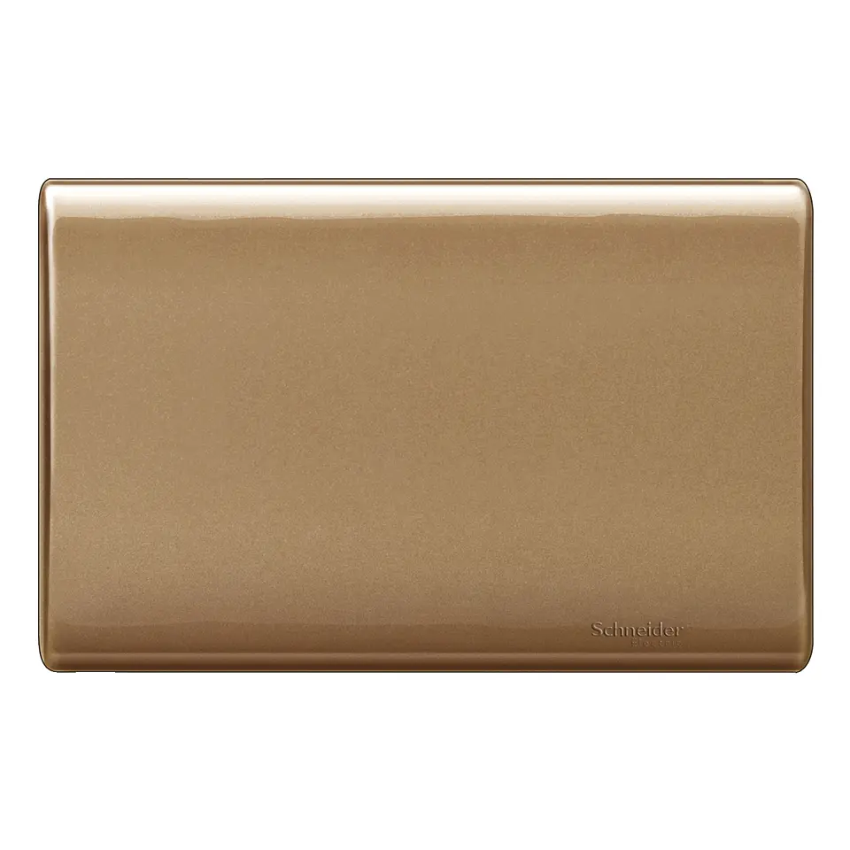 Placa modular Clasic Habit 21 ciega con soporte - Bronce 1