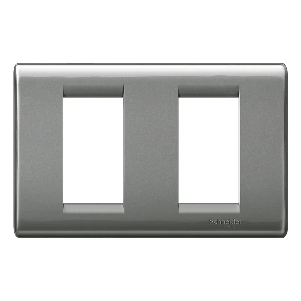Placa modular Clasic Habit-21 2 módulos con soporte - Mercurio 1
