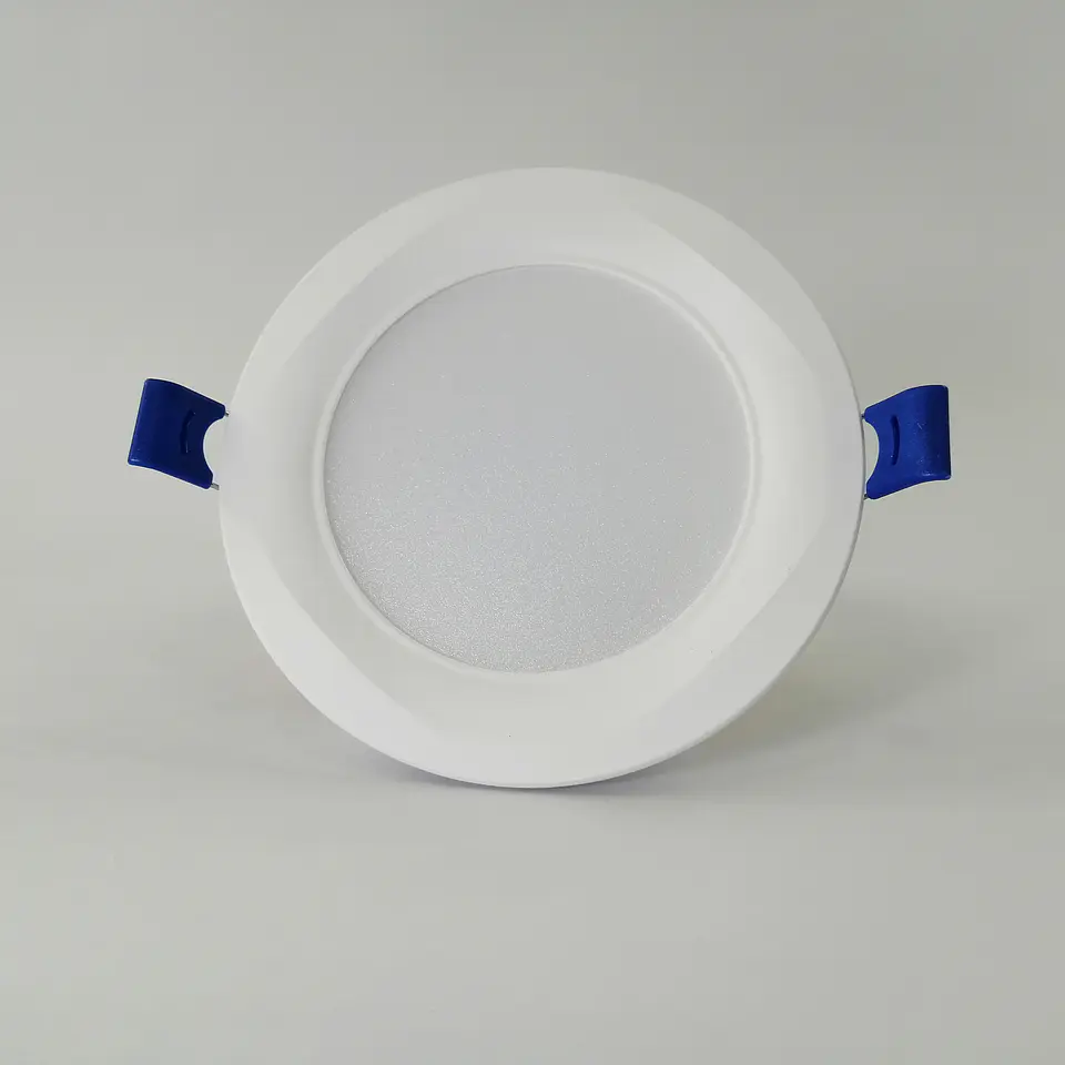 Foco panel LED 6w embutido redondo luz fria 1