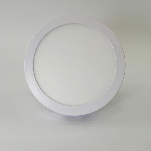 Foco panel LED 12w sobrepuesto redondo luz calida