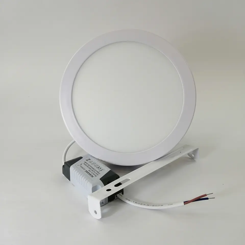 Foco panel LED 12w sobrepuesto redondo luz calida 2
