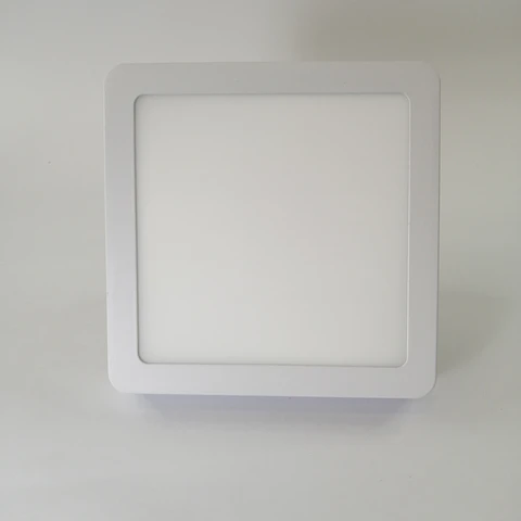Foco panel LED 12w sobrepuesto cuadrado luz fria