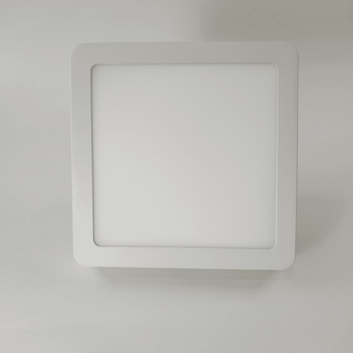 Foco panel LED 12w sobrepuesto cuadrado luz fria 1