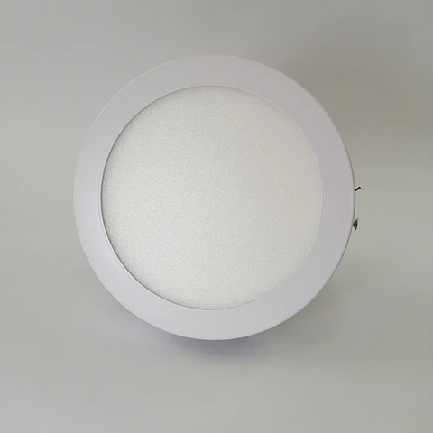 Foco panel LED 12w sobrepuesto redondo luz fria