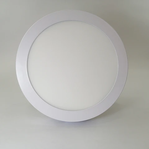 Foco panel LED 18w sobrepuesto redondo luz calida