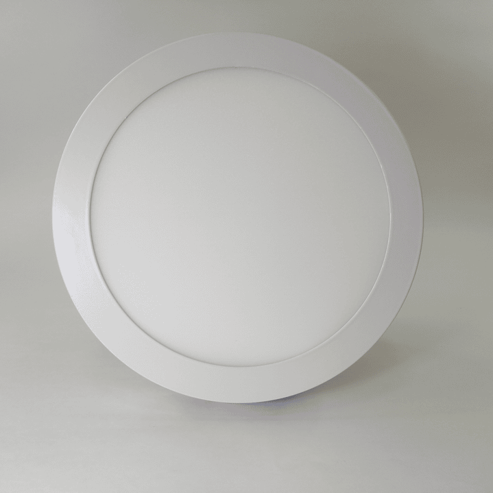 Foco panel LED 18w sobrepuesto redondo luz calida 1
