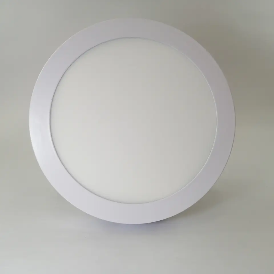 Foco panel LED 18w sobrepuesto redondo luz calida 1
