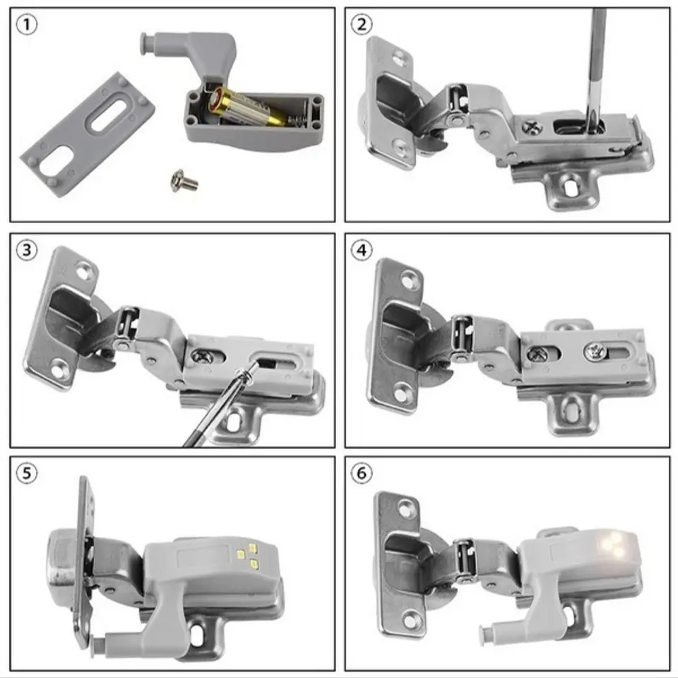 Luz LED con sensor para bisagra de gabinete 4