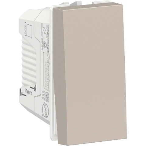 Pulsador Orion 10A 250V 1 modulo - beige