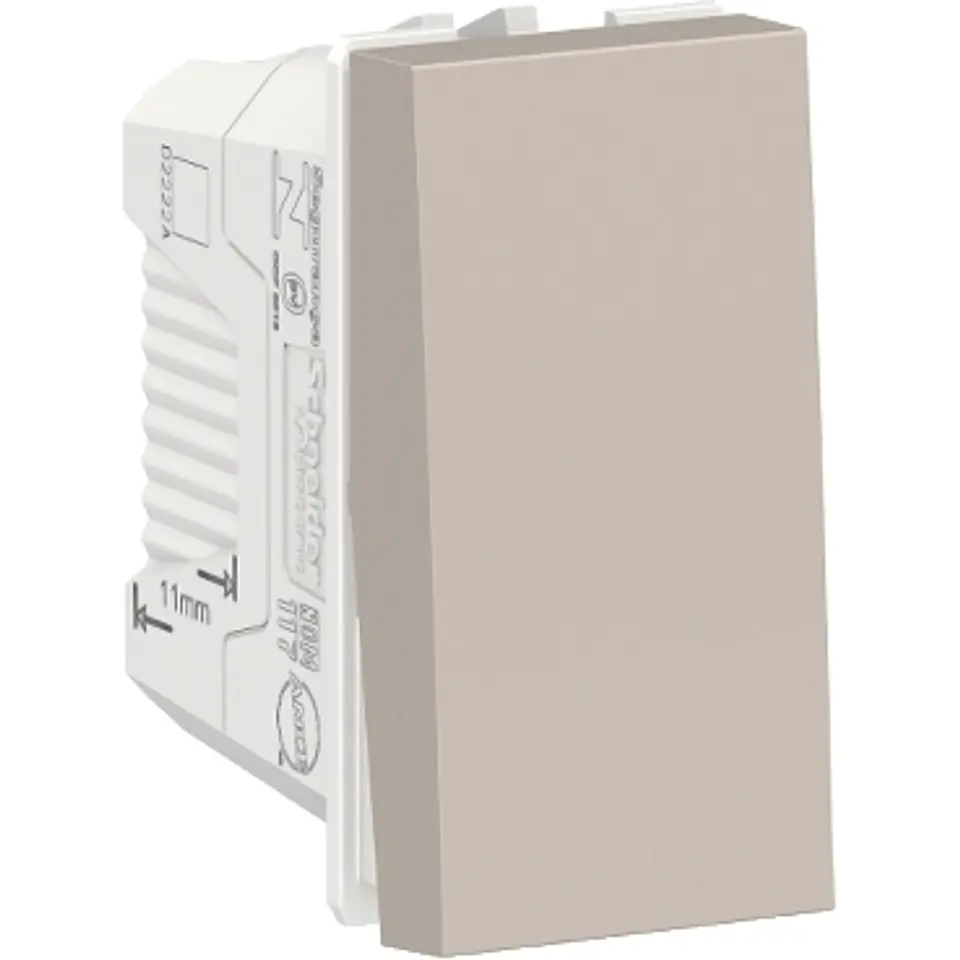 Pulsador Orion 10A 250V 1 modulo - beige 1
