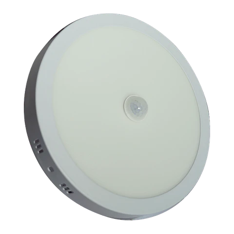 Panel LED circular sobrepuesto 18w con sensor de movimiento