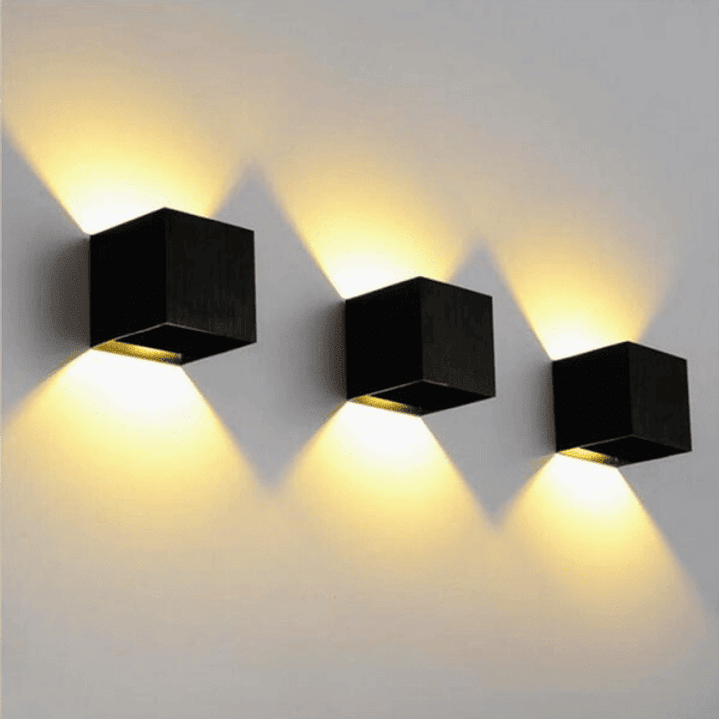 Aplique decorativo bidireccional 10w luz cálida IP65 Negro 1