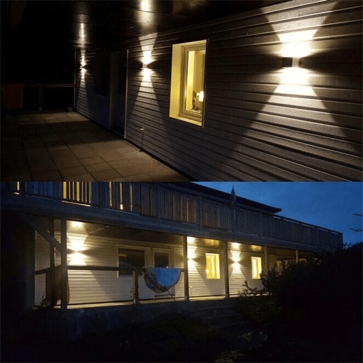 Aplique decorativo bidireccional 10w luz cálida IP65 Negro 2