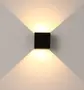Aplique decorativo bidireccional 10w luz cálida IP65 Negro - Miniatura 3