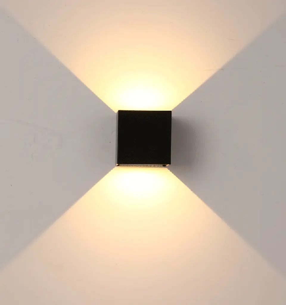 Aplique decorativo bidireccional 10w luz cálida IP65 Negro 3