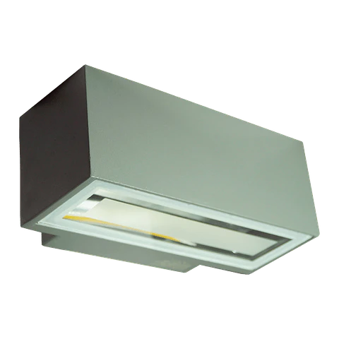 Aplique muro bidireccional 16w luz cálida IP54 gris