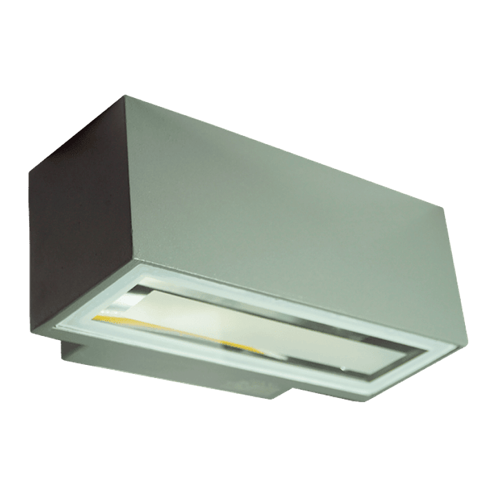 Aplique muro bidireccional 16w luz cálida IP54 gris 1