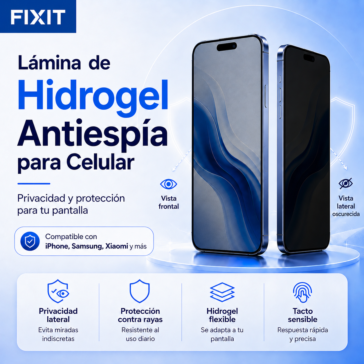 Lámina de Hidrogel Antiespía para Celular