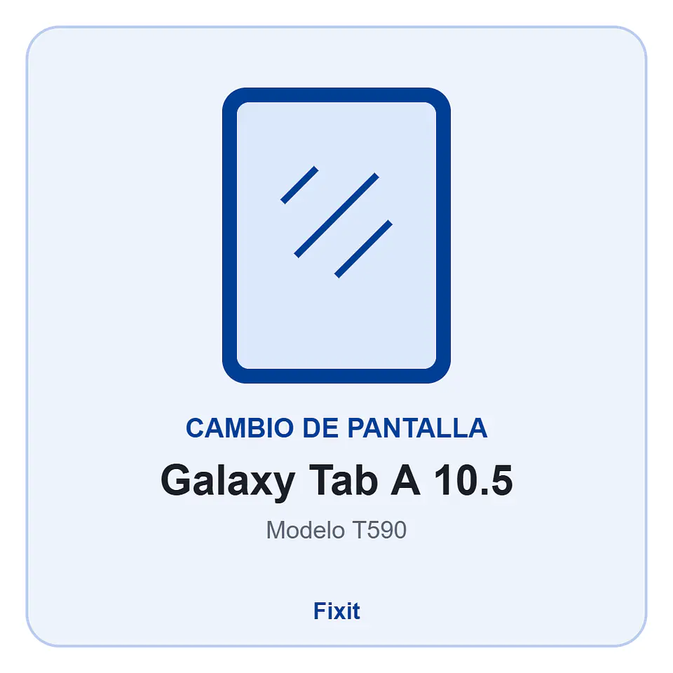 Cambio de pantalla Samsung Galaxy Tab A 10.5 (T590) - Calidad original