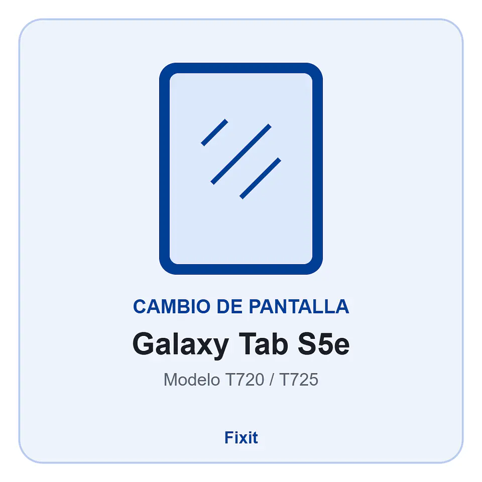 Cambio de pantalla Samsung Galaxy Tab S5e (T720/T725) - Calidad original
