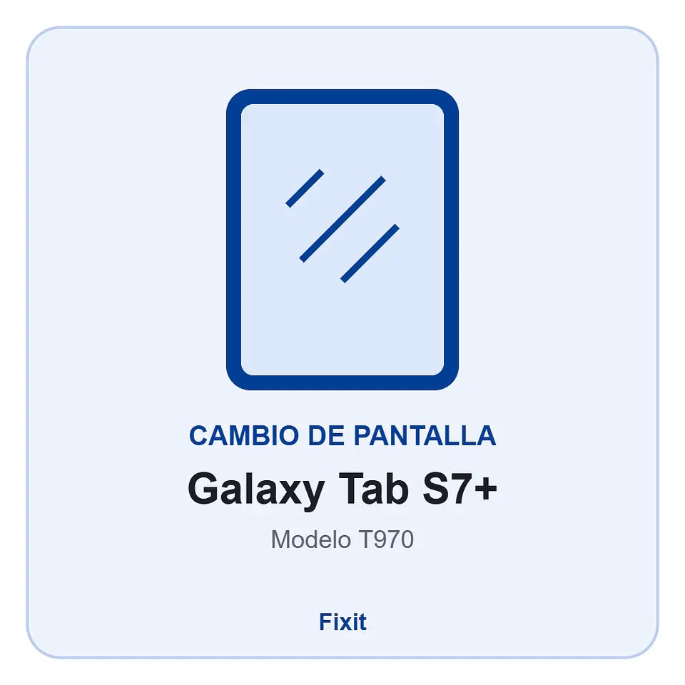 Cambio de pantalla Samsung Galaxy Tab S7+ (T970) - Calidad original
