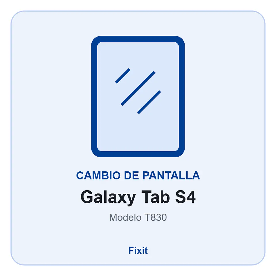 Cambio de pantalla Samsung Galaxy Tab S4 (T830) - Calidad original
