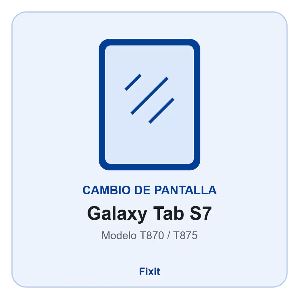 Cambio de pantalla Samsung Galaxy Tab S7 (T870/T875) - Calidad original