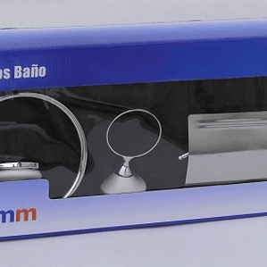 Kit Acces. Pared Cerámio Blanco Cromado