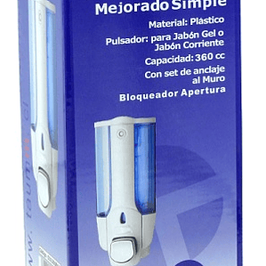 Dispensador Jabón Plástico BlancoCeleste