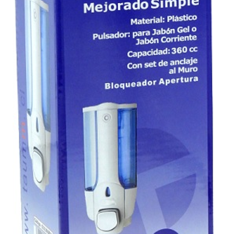 Dispensador Jabón Plástico BlancoCeleste 2