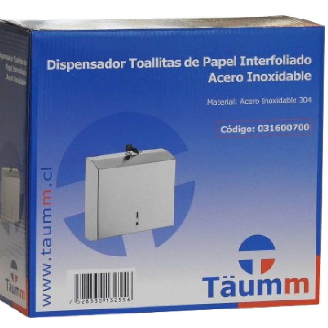 Dispensador papel Interofoliado Acero Inoxidable 2