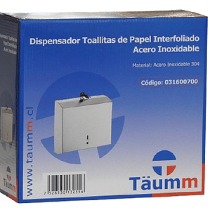 Dispensador papel Interofoliado Acero Inoxidable