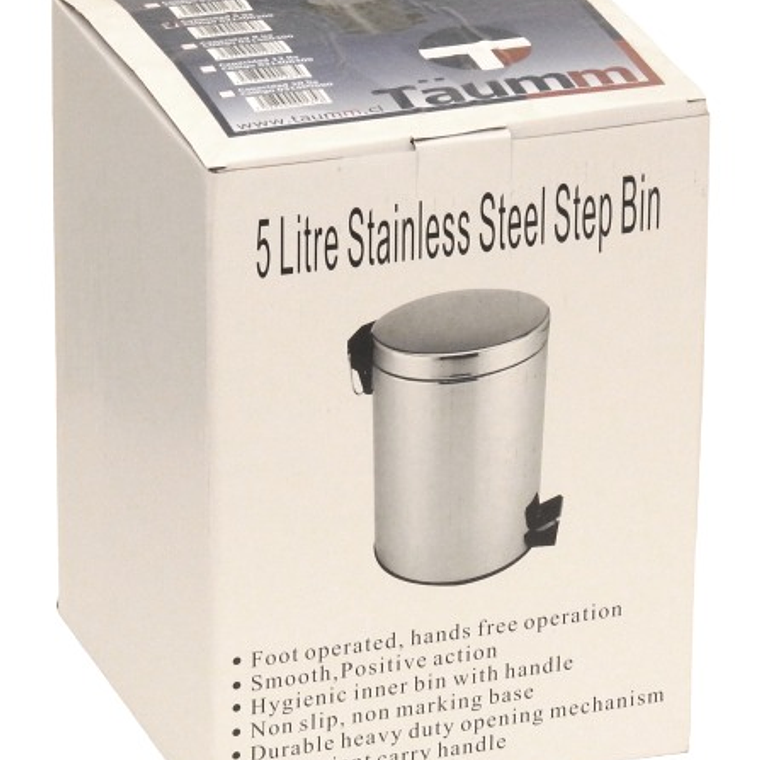 Basurero Pedal Acero Inoxidable 5 lt 2