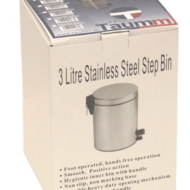 Basurero Pedal Acero Inoxidable 3 lt 2