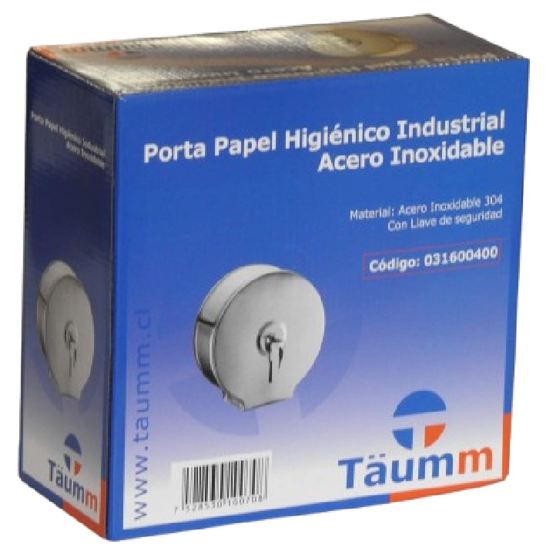 Porta Papel WC Acero Inox 304 Industrial 2