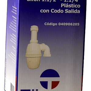 Sifón 1.1/4-1.1/2 Plástico /Codo Salida