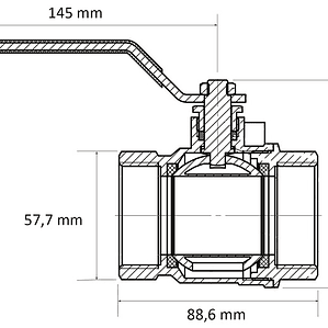 Válvula Bola Pesada 1.1/2